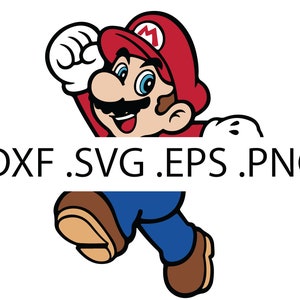 Jumping Mario - Super Mario - Digitaler Download, Sofort Download, svg, dxf, eps & png Dateien enthalten!