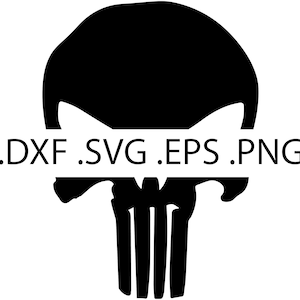 Logo Punisher Skull — pobierz cyfrowo, pobierz natychmiast, w tym pliki svg, dxf, eps i png!