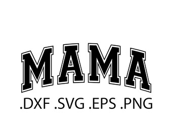Mama Jersey Varsity Font - Cute Idea&#39;s - Digital Download, Instant Download, svg, dxf, eps & png files included!