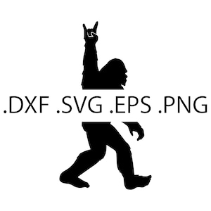 Rock and Roll Sasquatch, Yeti, Bigfoot - Descarga digital, descarga instantánea, archivos svg, dxf, eps y png incluidos.
