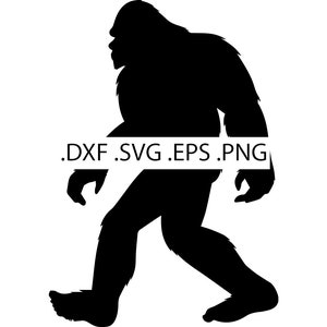 Bigfoot Yeti Sasquatch SVG – Cryptid Forest Silhouette Cut File for Cricut, Glowforge & CNC | svg, png, eps, dxf