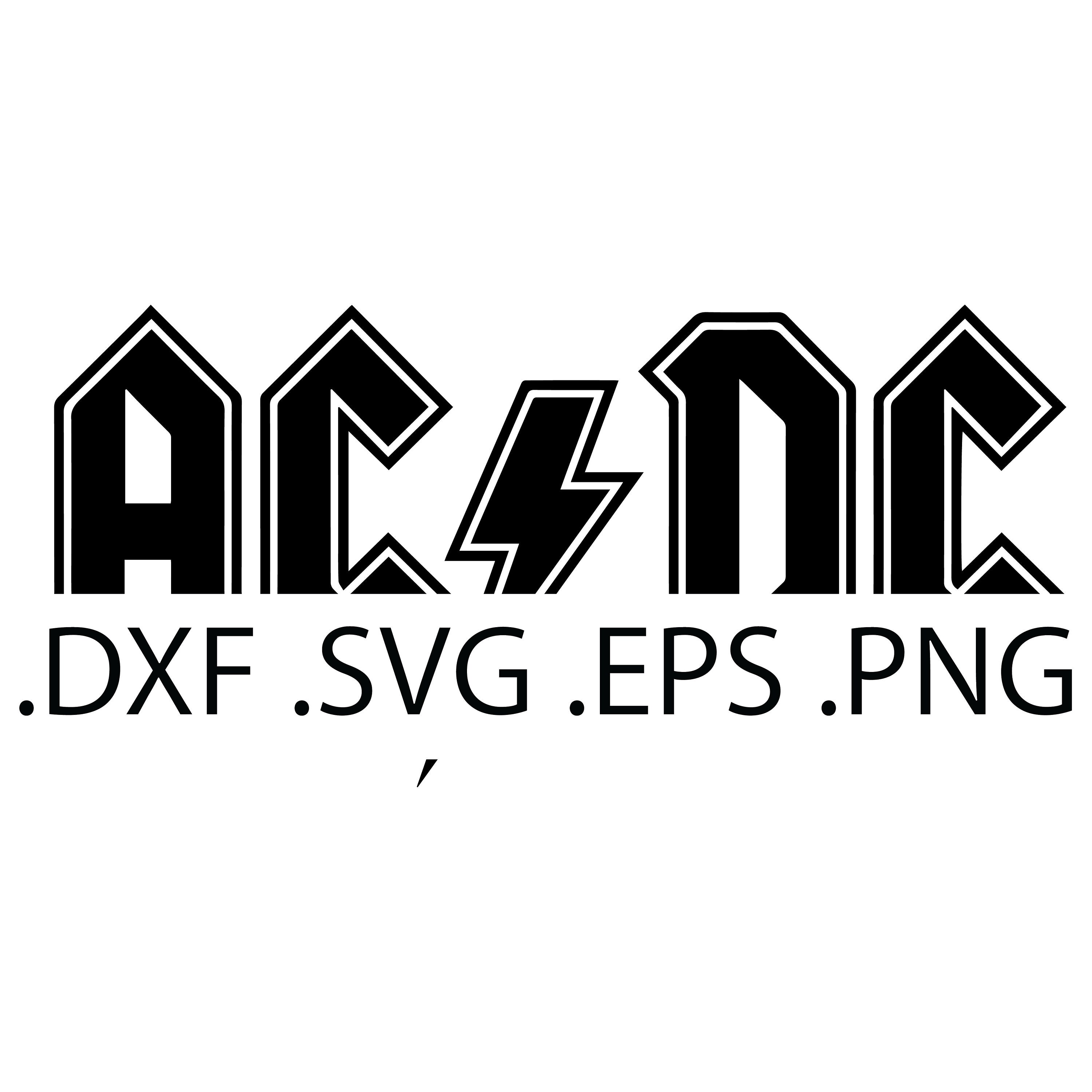 ACDC Logo Rock Band Download digitale, download istantaneo, file svg, dxf,  eps e png inclusi - Etsy Italia