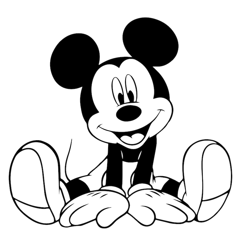 Mickey Mouse Sitting - Digital Download, Instant Download, svg, dxf, eps & png files included! image 2