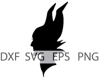 Maleficent Silhouette Bust - Sleeping Beauty - Digital Download, Instant Download, svg, dxf, eps & png files included!
