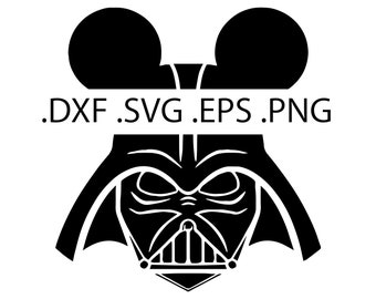 Darth Vader - Mickey Mouse Ears - Star Wars - Digital Download, Instant Download, svg, dxf, eps & png files included!