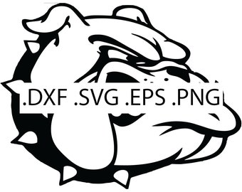 Bulldog Mascot Logo – Dog Silhouette for Cricut, Glowforge & CNC | svg, png, eps, dxf