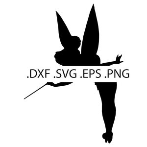 Tinkerbell-silhouet: digitale download, directe download, svg-, dxf-, eps- en png-bestanden inbegrepen!