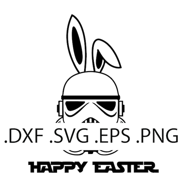 Storm Trooper Bunny - Star Wars Easter - Digital Download, Instant Download, svg, dxf, eps & png files included!