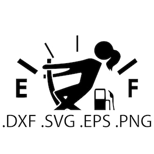 Gastank sticker vrouwelijk - grappig - digitale download, directe download, svg-, dxf-, eps- en png-bestanden inbegrepen!