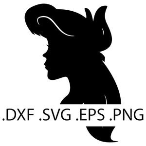 Busto della silhouette di Ariel - La Sirenetta - Download digitale, download immediato, file svg, dxf, eps e png inclusi!