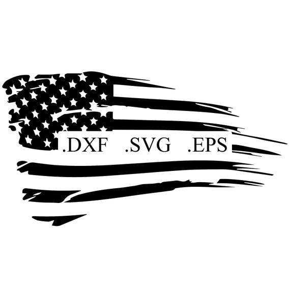 Distressed American Flag Vector Cut File | Etsy
