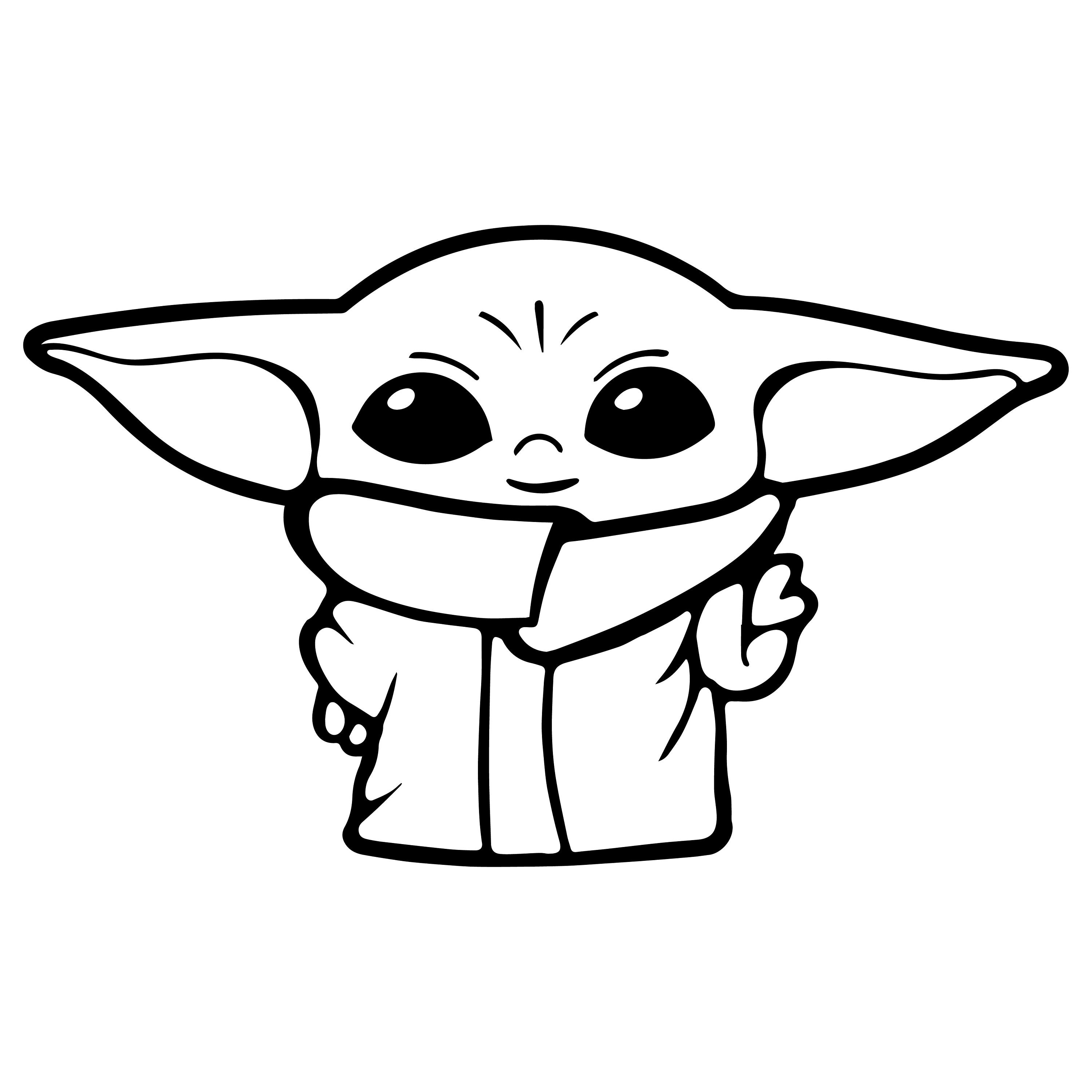 Grogu Baby Yoda the Child Using the Force Star Wars 