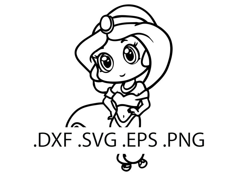 Chibi Princess Jasmine - Aladdin - Digital Download, Instant Download ...