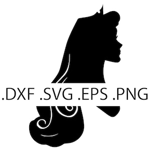 Prinzessin Aurora Silhouette Büste - Dornröschen - Digital Download, Sofort Download, svg, dxf, eps & png Dateien enthalten!