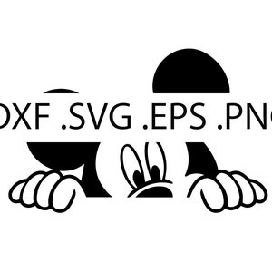 Peeking Mickey Mouse - Digital Download, Instant Download, svg, dxf, eps & png files included!