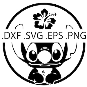 Stitch - Lilo and Stitch - téléchargement numérique, téléchargement immédiat, fichiers svg, dxf, eps et png inclus !