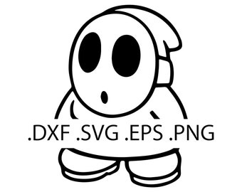 Shy Guy - Super Mario Bros. - Digital Download, Instant Download, svg, dxf, eps & png files included!