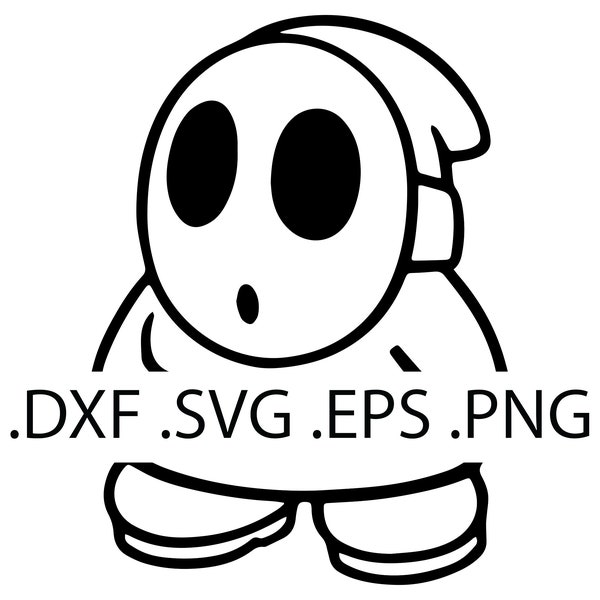 Shy Guy - Super Mario Bros. - Digital Download, Instant Download, svg, dxf, eps & png files included!