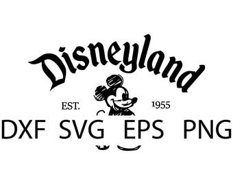 Disneyland EST. 1955 Scribble Mickey - Digital Download, Instant Download, svg, dxf, eps & png files included!