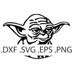 Master Yoda Silhouette - Star Wars - Digital Download, Instant Download, svg, dxf, eps & png files included!