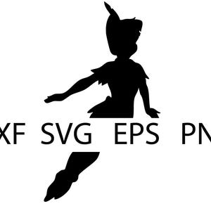 Peter Pan Flying Silhouette - téléchargement numérique, téléchargement immédiat, fichiers svg, dxf, eps et png inclus !