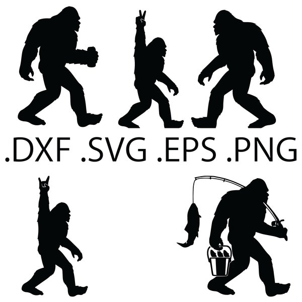 Sasquatch, Yeti, Bigfoot Bundle- Digital Download, Instant Download, svg, dxf, eps & png files included!