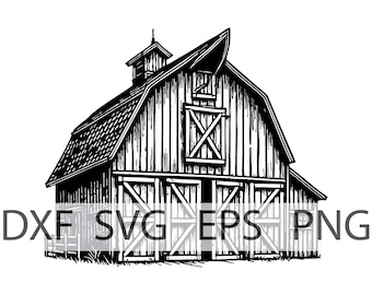 Rustic Barn - Rustic Farmhouse Decor - Digital Download, Instant Download, svg, dxf, eps & png files included!