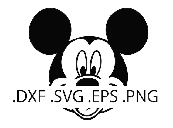 Mickey Mouse Face Digital Download, Instant Download, Svg, Dxf