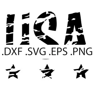 Distressed USA- 4 de julio - ¡Descarga digital, descarga instantánea, archivos svg, dxf, eps y png incluidos!