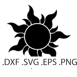 Logo du soleil enchevêtré - Repunzel enchevêtré - téléchargement numérique, téléchargement immédiat, fichiers svg, dxf, eps & png inclus !