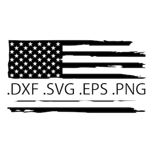 Gescheurde Amerikaanse vlag - digitale download, directe download, svg-, dxf-, eps- en png-bestanden inbegrepen!