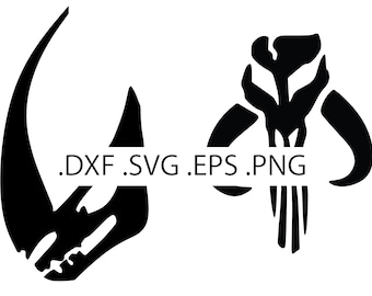 Mandalorian Mudhorn Crest SVG – Star Wars Clan Signet Cut File for Cricut Glowforge & CNC | svg, png, eps, dxf