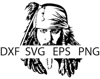 Captain Jack Sparrow - Pirates of the Caribbean - Digital Download, Instant Download, svg, dxf, eps & png files included!