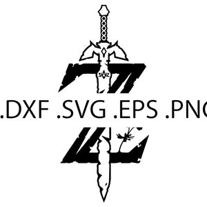 Zelda Breath of The Wild Logo - Legend of Zelda Fan Art - Digital Download, Instant Download, svg, dxf, eps & png files included!
