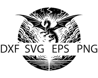 Dragon Tairn Round - Fourth Wing Onyx Storm - Digital Download, Instant Download, svg, dxf, eps & png files included!
