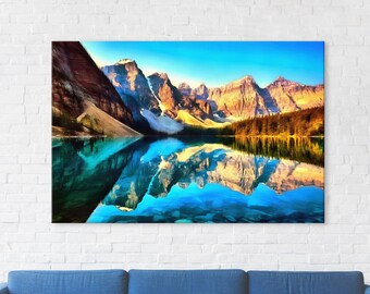 Moraine Lake Canvas Print, Valley of Ten Peaks, Banff National Park