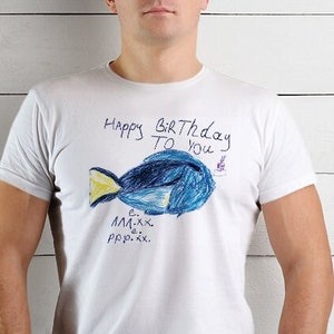 Child drawing shirt, art T-shirt for kid, Custom grandparents shirt, shirt with kid art drawing, Make Your Own design Shirt, family look