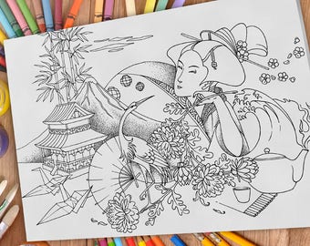 Colouring Poster Etsy
