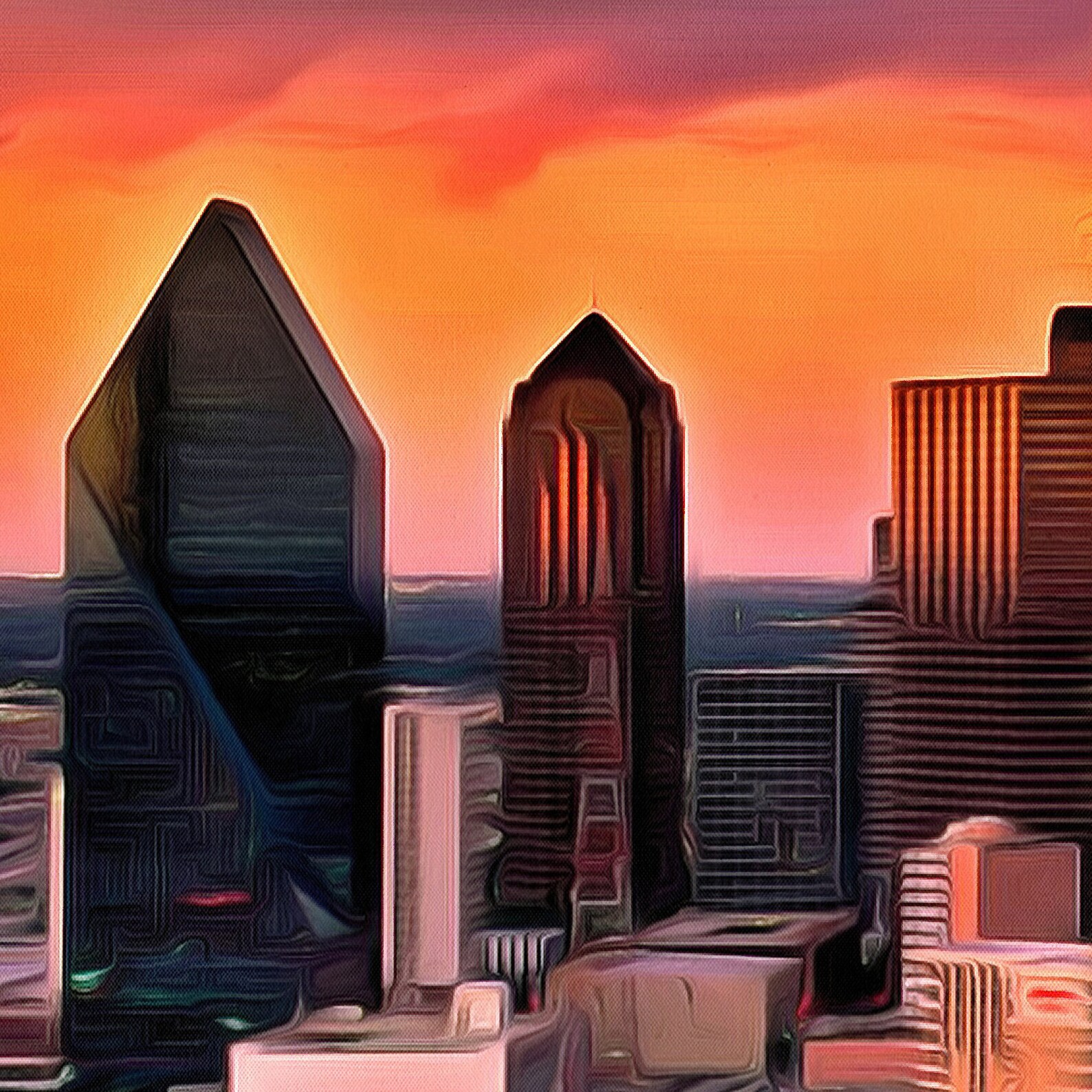 Dallas Canvas Texas art Large Art painting Poster Wall art Etsy