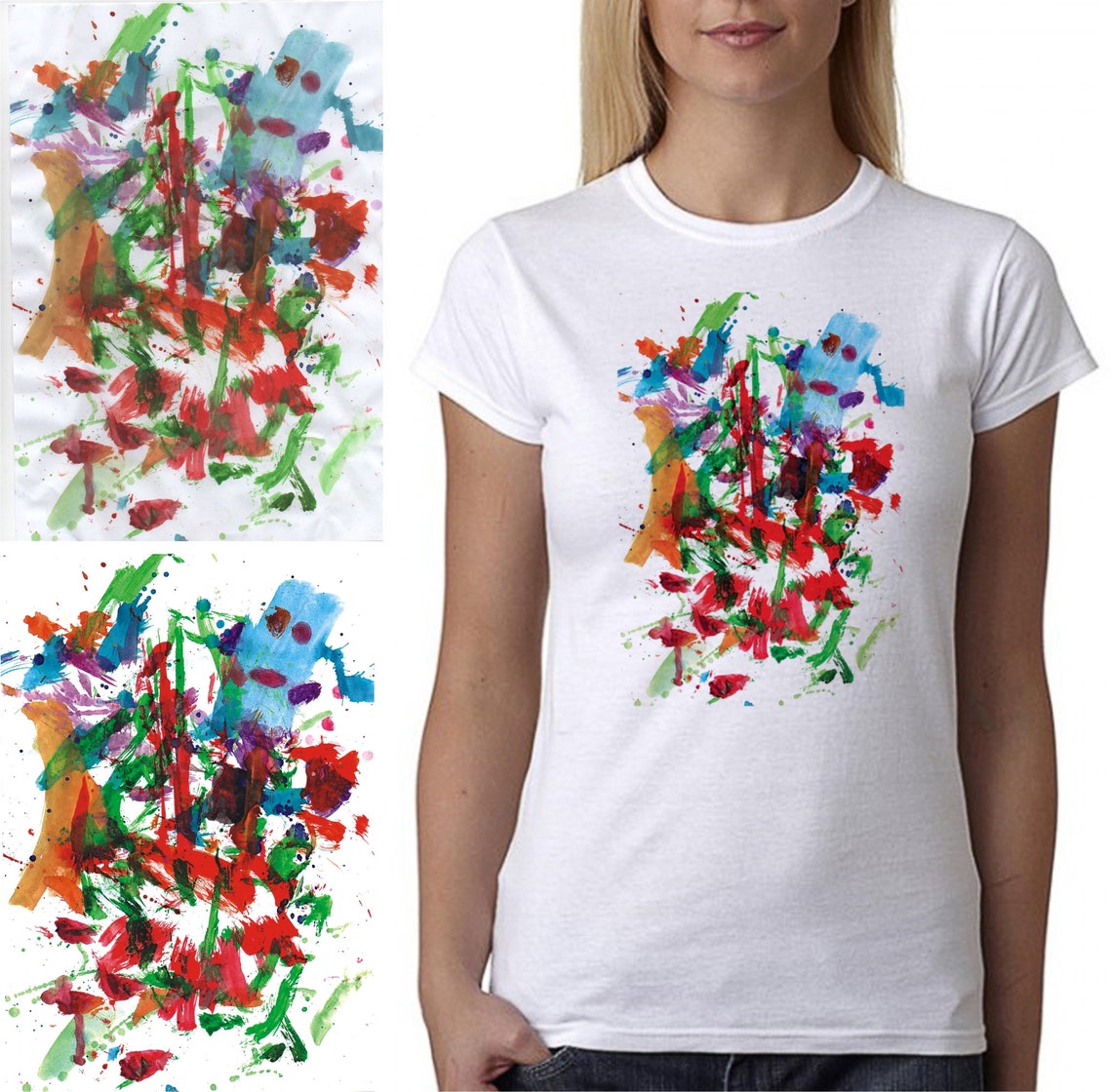 Child's drawing on Tshirt personalized mama Tshirt Etsy
