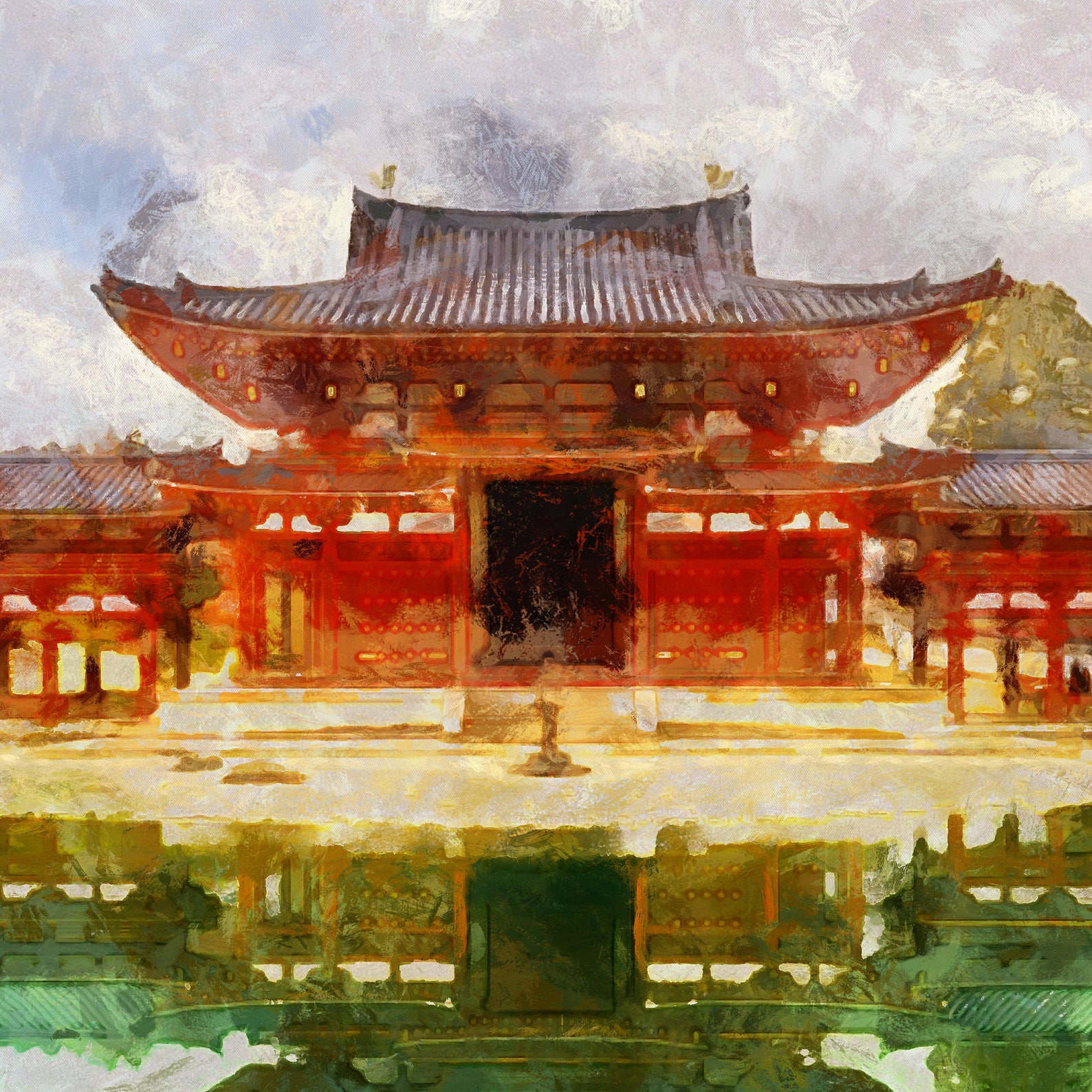 Kyoto Canvas Large Art painting Poster Japan wall art room Etsy