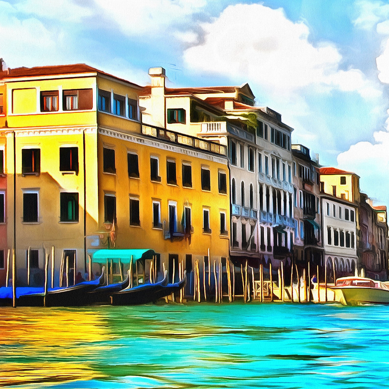Venice Canvas Large Art painting Poster Wall art interior Etsy