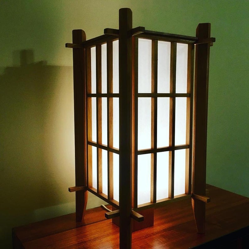 Shoji Floor lamp Black. Japanese style lamp shade with a lamp Etsy