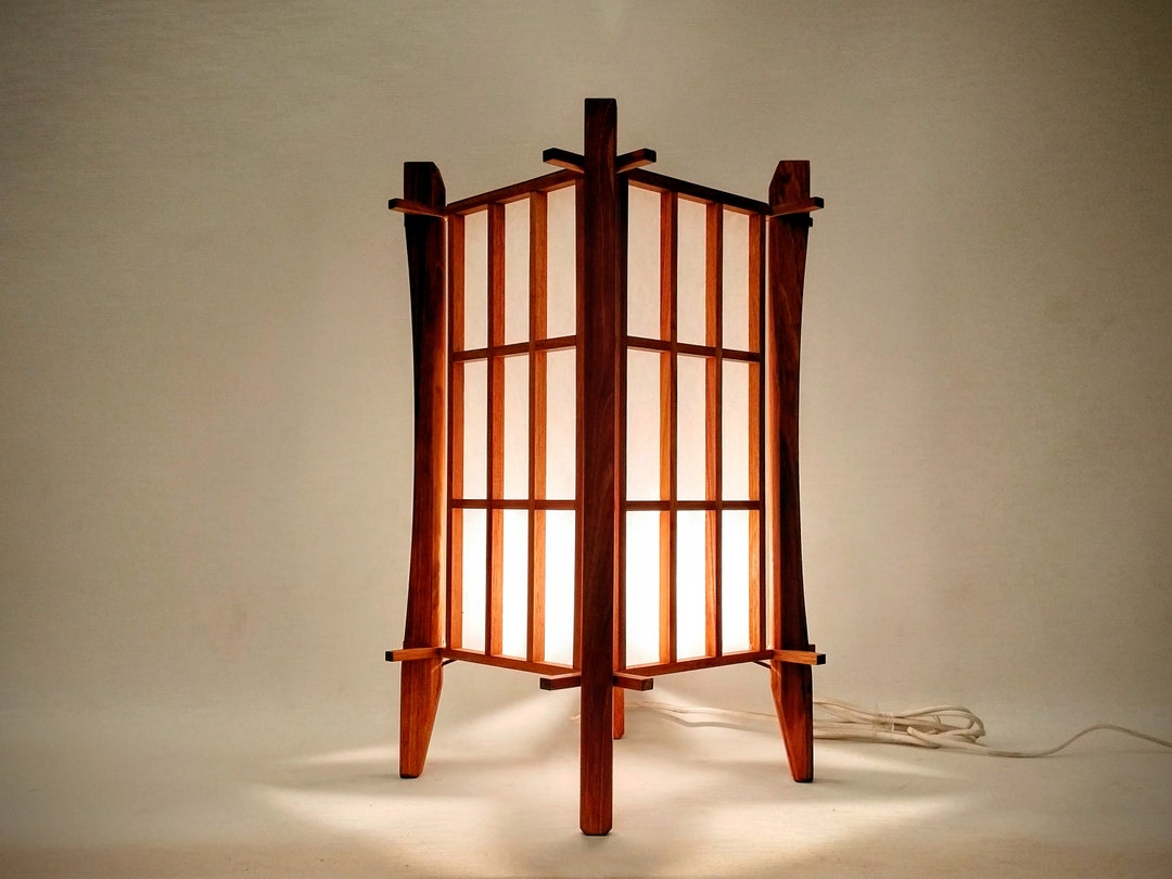 New Design Shoji Floor Lamp. Japanese Style Lamp Shade With a Etsy