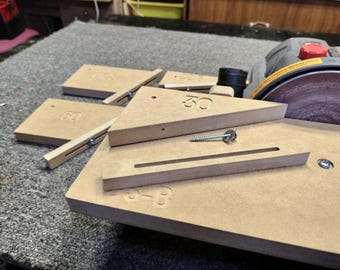 Kumiko Parts Disc Sander Jig, 22.5-67.5 Degree Angles