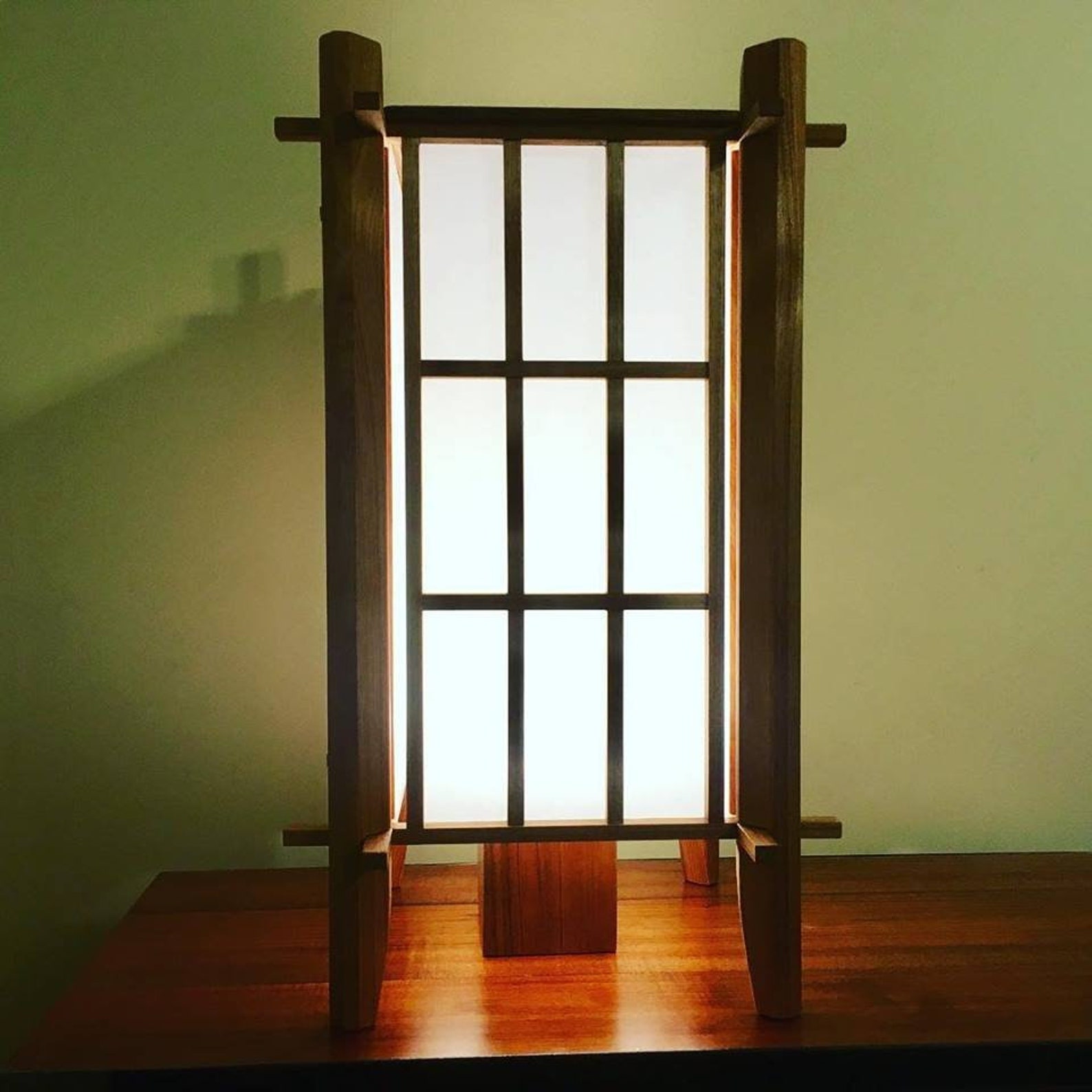 Shoji Floor Lamp Black. Japanese Style Lamp Shade With a Lamp Etsy