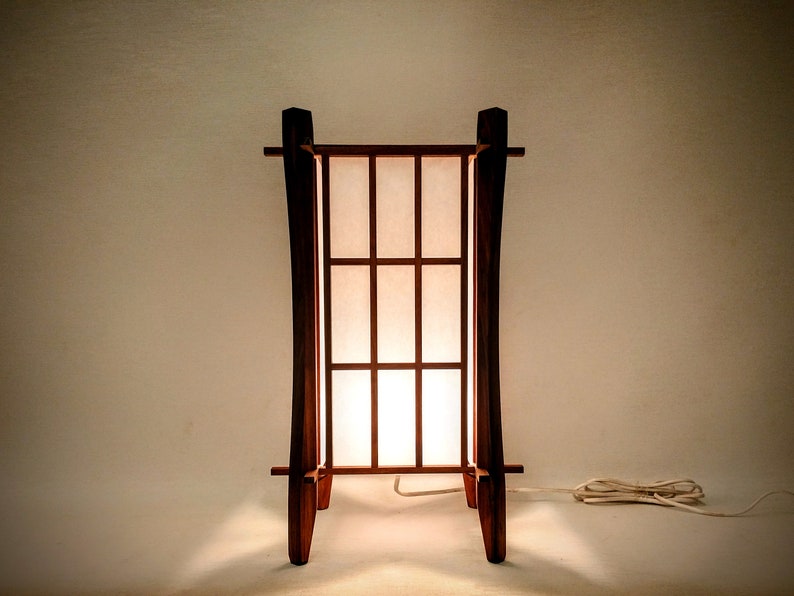 New Design Shoji Floor Lamp. Japanese Style Lamp Shade With a Etsy