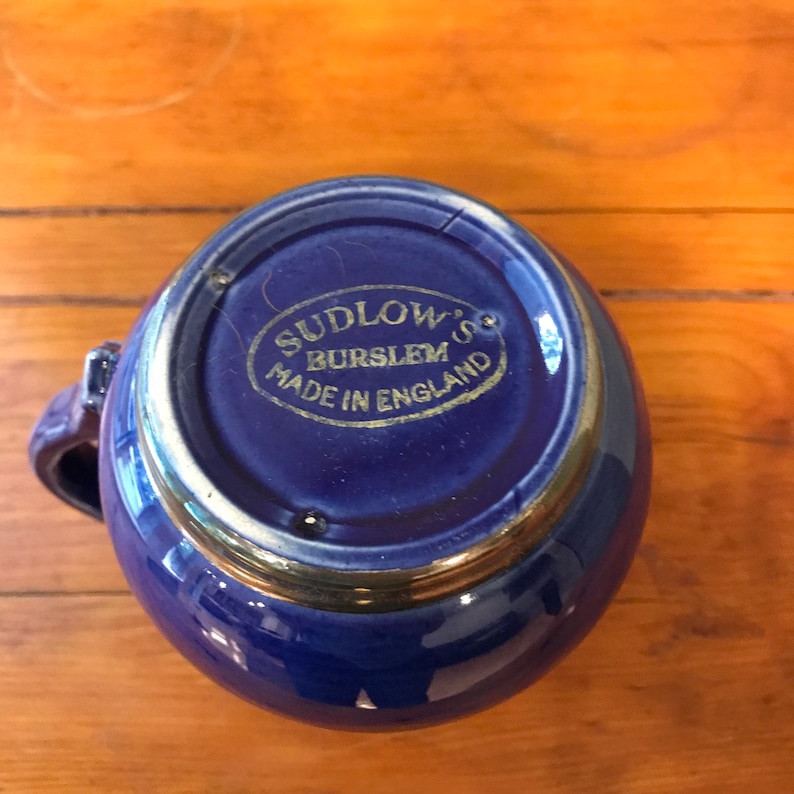 Rare Vintage Cobalt Blue Sudlows Burslem Teapot Creamer Sugar - Etsy