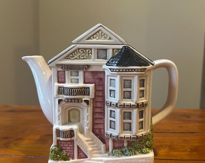 Otagiri Japan 1980 Ceramic Victorian Pink House Shaped Teapot, Retro ...