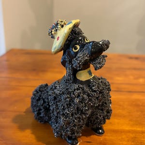 美品☆ヴィンテージ☆陶器プードル☆アメリカ輸出用 Vintage Ceramic Poodle With Hat - Etsy